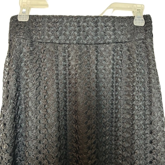 Ashley Blue Black Lace Fully Lined Maxi Skirt - Picture 11 of 13